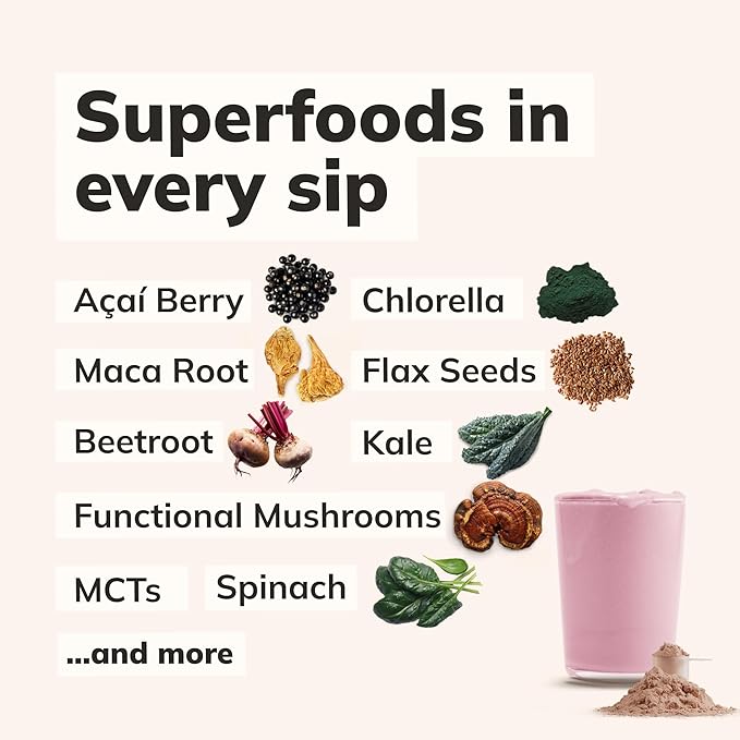 Ka’Chava All-In-One Nutrition Shake Blend, Coconut Acai, 15 Servings, 85+ Superfoods & Nutrients, Meal Replacement, Greens Plant-Based Superfood Powder Protein Drink, Digestive Enzymes & Probiotics, Vegan Dairy Gluten Free