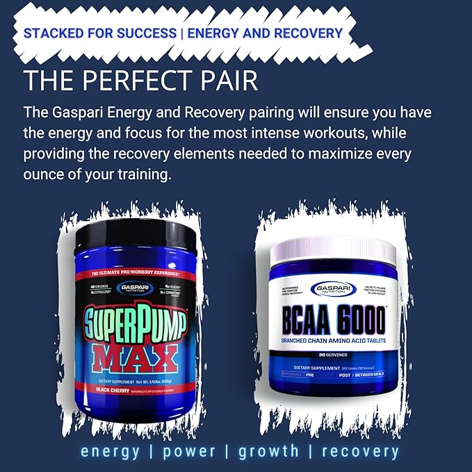Gaspari Nutrition AminoMax 8000, Advanced Amino Acids for Muscle Recovery, Growth and Endurance - Creatine, Leucine, Taurine, and BCAAs (325 Tablets)