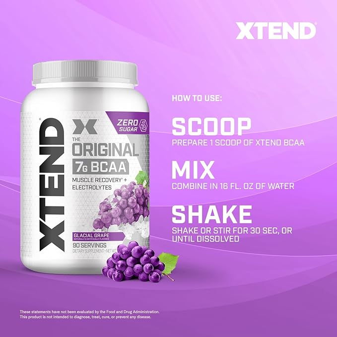 Original BCAA Powder 7g BCAA and 2.5g L-Glutamine, Sugar Free Post Workout Muscle Recovery Drink with Amino Acids for Men & Women, 90 Servings