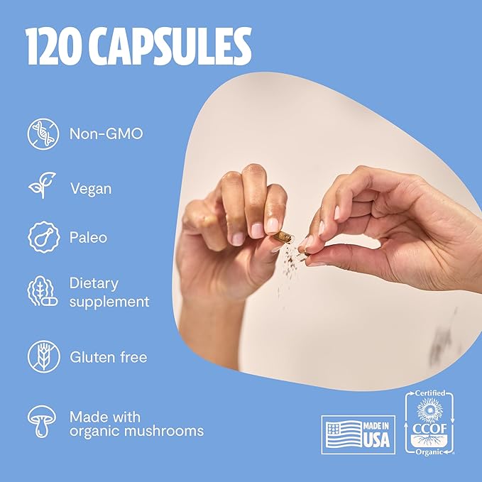 FreshCap Calm Gummies for Adults - Calm w/Reishi, Ashwagandha, St. John’s Wort, Lemon Balm, Magnesium - Balance, Relaxation & Emotional Stability -Ayurveda Daily Mushroom Supplement, Vegan - 60 Count