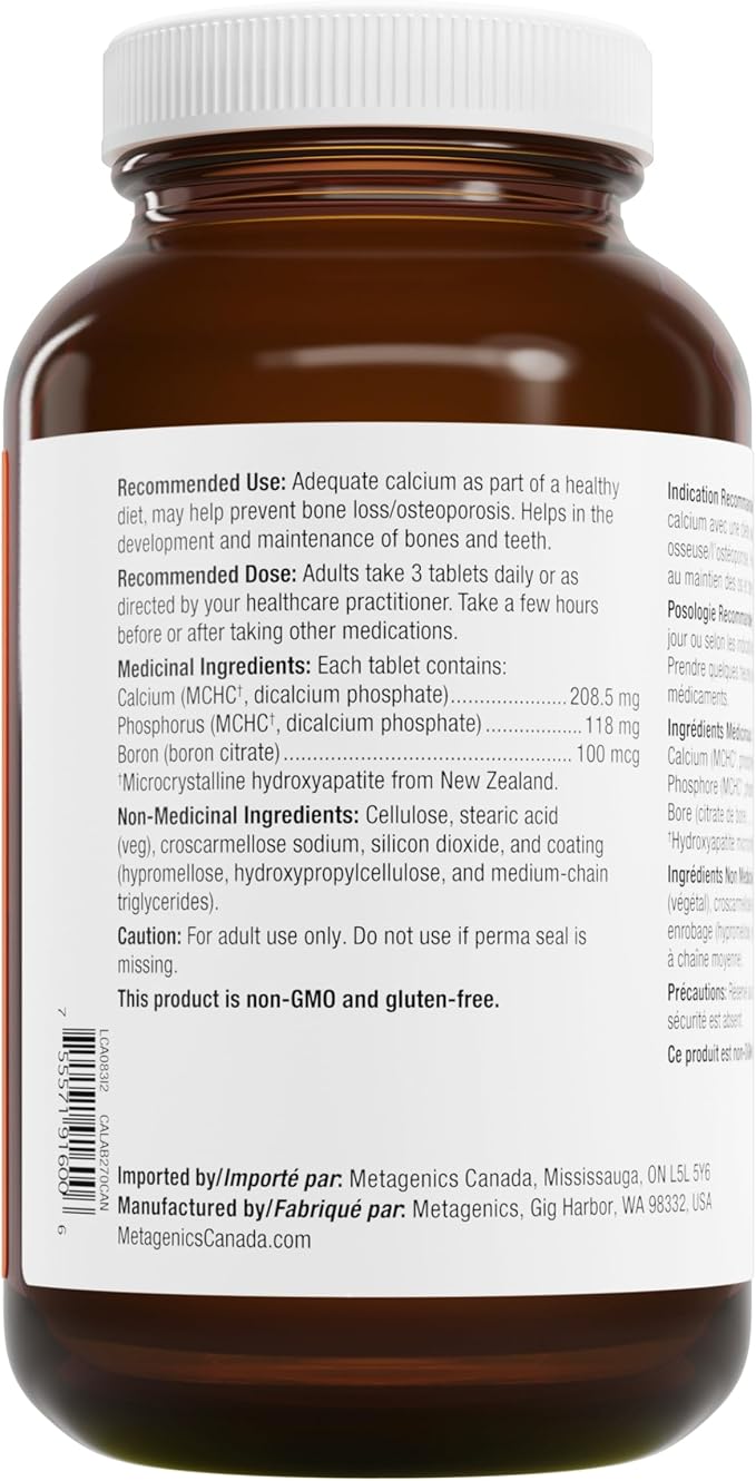 Metagenics Bone Builder with Boron - Bone Strength Supplement* - Comprehensive Mineral Support* - with Boron, Calcium & Phosphorus - Non-GMO - Gluten-Free - 270 Tablets