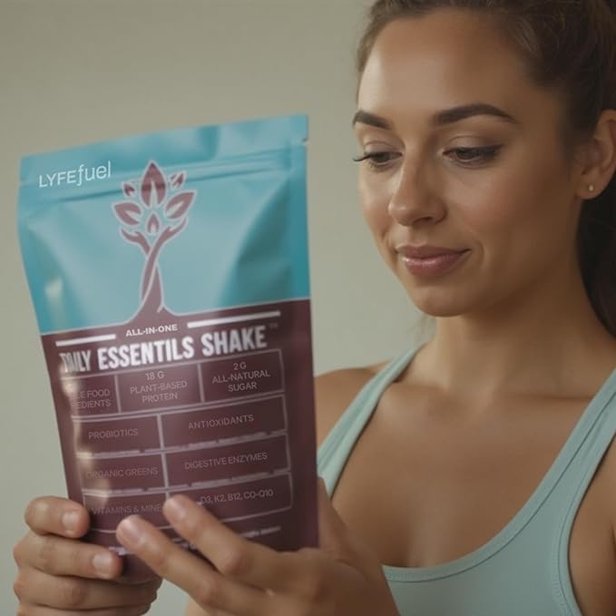 LyfeFuel Essentials Nutrition Shake - Not Your Average Meal Replacement Powder | 50+ Superfoods, Vegan Protein, Vitamins & Minerals | Low Carb Plant Based Breakfast Shake | Chocolate Flavor