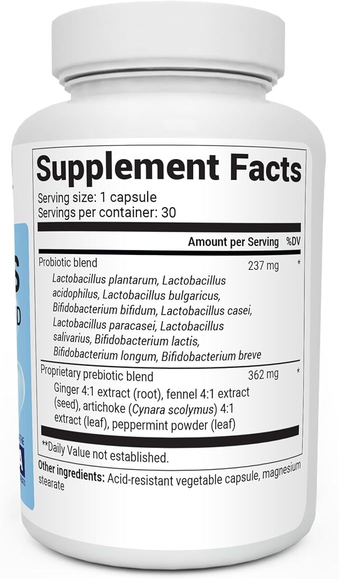 Dr. Berg Probiotic Supplement (60 Billion CFUs) - Helps Ease Occasional Constipation, Diarrhea, Gas & Bloating* - Pre and Probiotics for Digestive Health - 30 Probiotic Capsules
