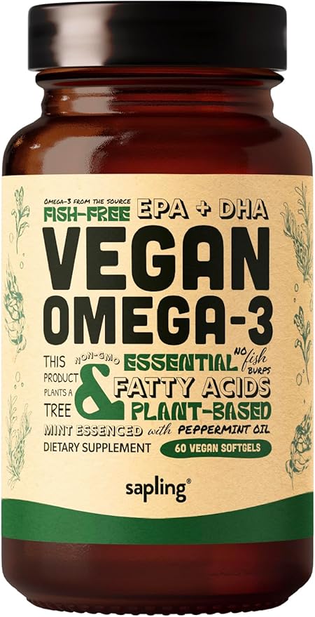 Vegan Omega 3 & Vegan Vitamin D3 + K2 Supplement Bundle - Plant-Based DHA & EPA Fatty Acids, 4000 IU Vitamin D3 and 100mcg Vitamin K2 as Mk7