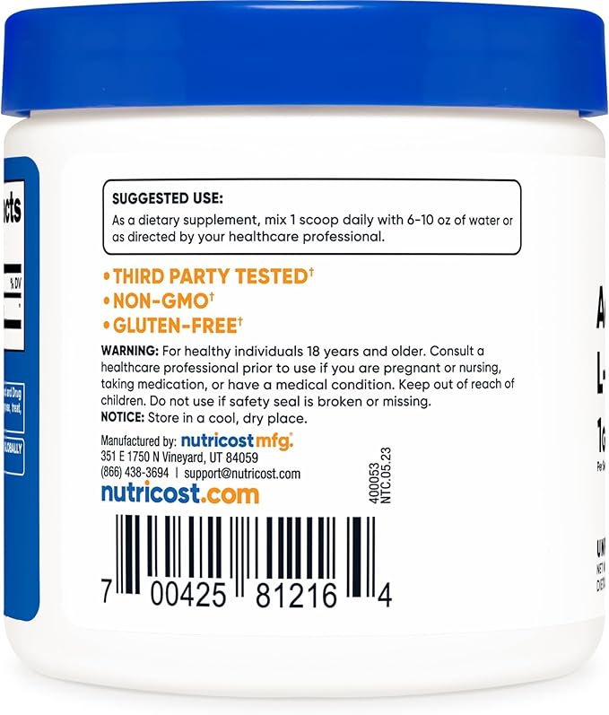 Nutricost Acetyl L-Carnitine (ALCAR) 100 GMS (3 Pack) - 100 Servings Each - 1000mg Per Serving - Pure Acetyl L-Carnitine Powder - Non-GMO, Gluten Free