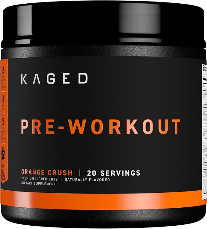 Kaged Original Pre Workout Powder Orange Krush Pre-Kaged Formulated with Creatine, Beta Alanine, Pure Caffeine 20 Servings