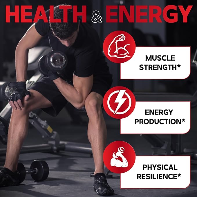 7 in-1 Ultra Test Support with Tribulus Terrestris Horny Goat Weed L-Arginine Maca Root Tongkat Ali Beet Root - Energy Workout Muscle Strength Support 120 Capsules