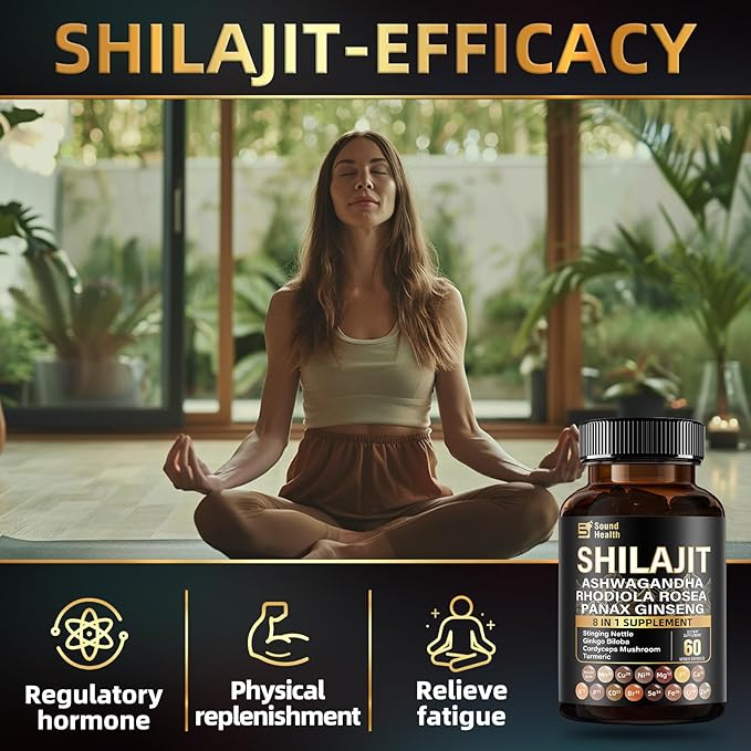Wild Organic Irish Sea Moss and Shilajit - 8000mg Sea Moss, 10000mg Shilajit, Ashwagandha 2000mg, Ginseng, Vitamin C, Vitamin D3, Black Seed Oil - 2 Bottles of 60 Capsules