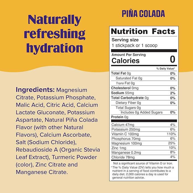 Ultima Replenisher Mocktini Electrolyte Powder Drink Mix – Sugar Free – Piña Colada, 90 Servings – Hydration Powder with 6 Electrolytes and Trace Minerals – Keto Friendly, Non-GMO