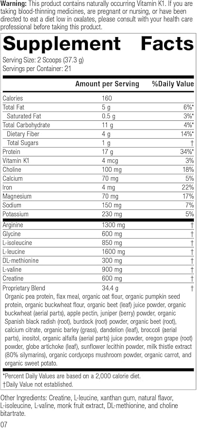 Standard Process Inc. SP Detox Balance Chai - Gluten-Free Detox Cleanse Formula with Magnesium, Iron, Creatine, Protein, arginine, Monk Fruit Extract, l-leucine, Choline, Potassium