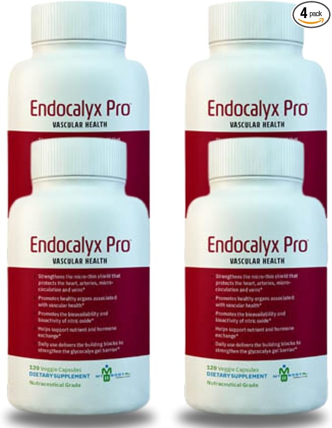 Endocalyx Pro Supplement – Endothelial Glycocalyx Support 120 Capsules - Vascular & Microcirculation Health – Clinically-Studied – Patented – Supports Nitric Oxide Functions