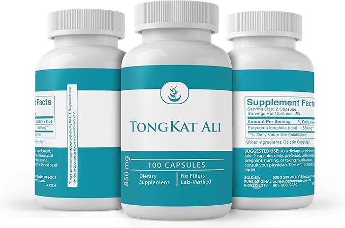 Pure Original Ingredients Longjack Tongkat Ali (100 Capsules) Always Pure, No Additives or Fillers, Lab Verified
