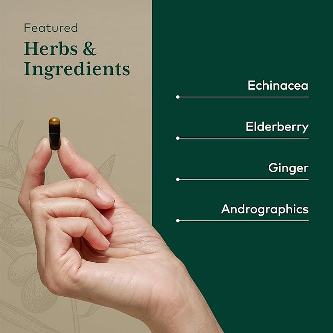 Gaia Herbs Pro Immune Activator - Immune Support Supplement - Features Echinacea, Ginger Root, Elderberry & Andrographis - Vegan, Dairy-Free & Gluten-Free - 40 Liquid Phyto-Caps (20 Servings)