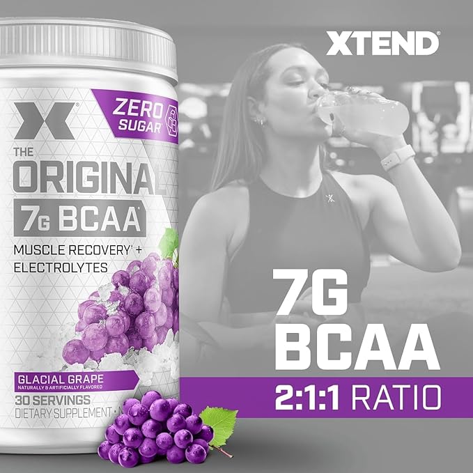 Original BCAA Powder 7g BCAA and 2.5g L-Glutamine, Sugar Free Post Workout Muscle Recovery Drink with Amino Acids for Men & Women, 30 Servings