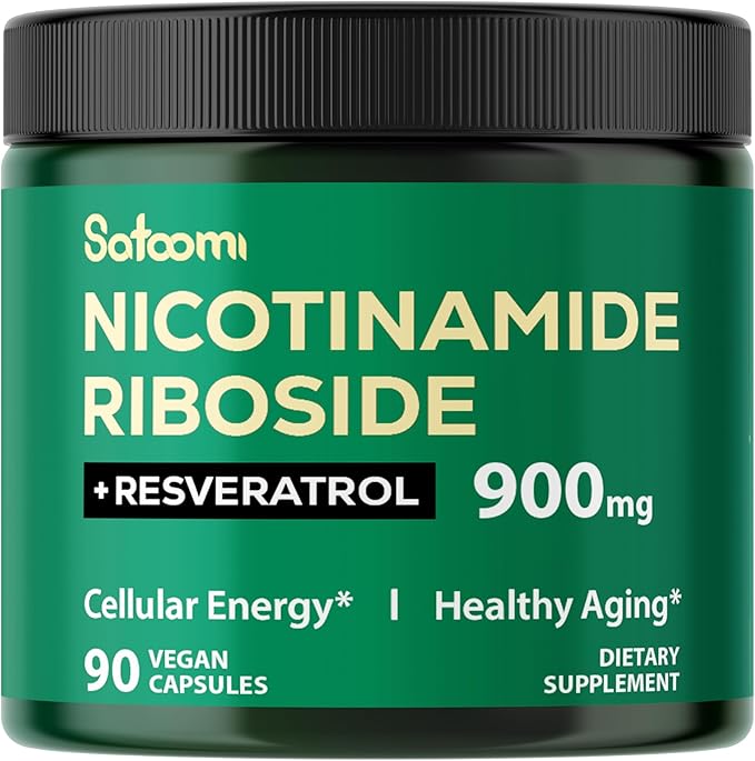 Satoomi NAD+ Supplement with Liposomal Nicotinamide Riboside 900 mg NR, Resveratrol, Quercetin - 90 Count