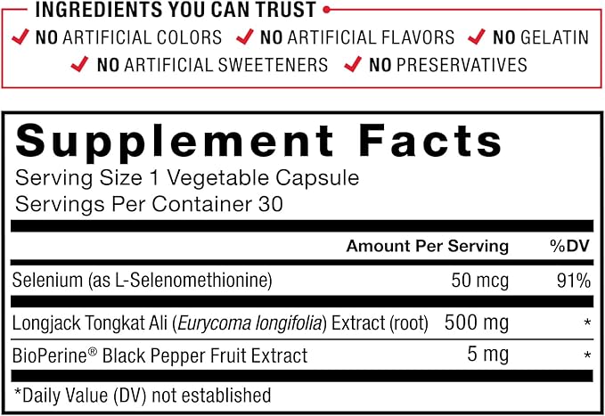 Force Factor Longjack Tongkat Ali Max, Tongkat Ali for Men, Male Stamina and Vitality Supplement Made with Key Natural Ingredients for Superior Absorption, 1200mg, 120 Capsules, 2-Pack