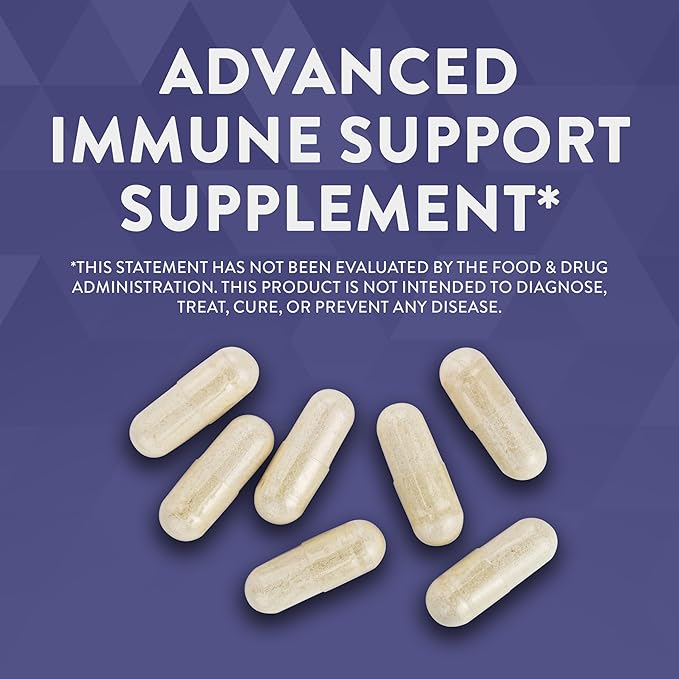 Nature's Way Sambucus Advanced Immune Capsules with Black Elderberry, Vitamin C, Vitamin D, Echinacea and Zinc, Immune System Support with EpiCor*, 80 Capsules