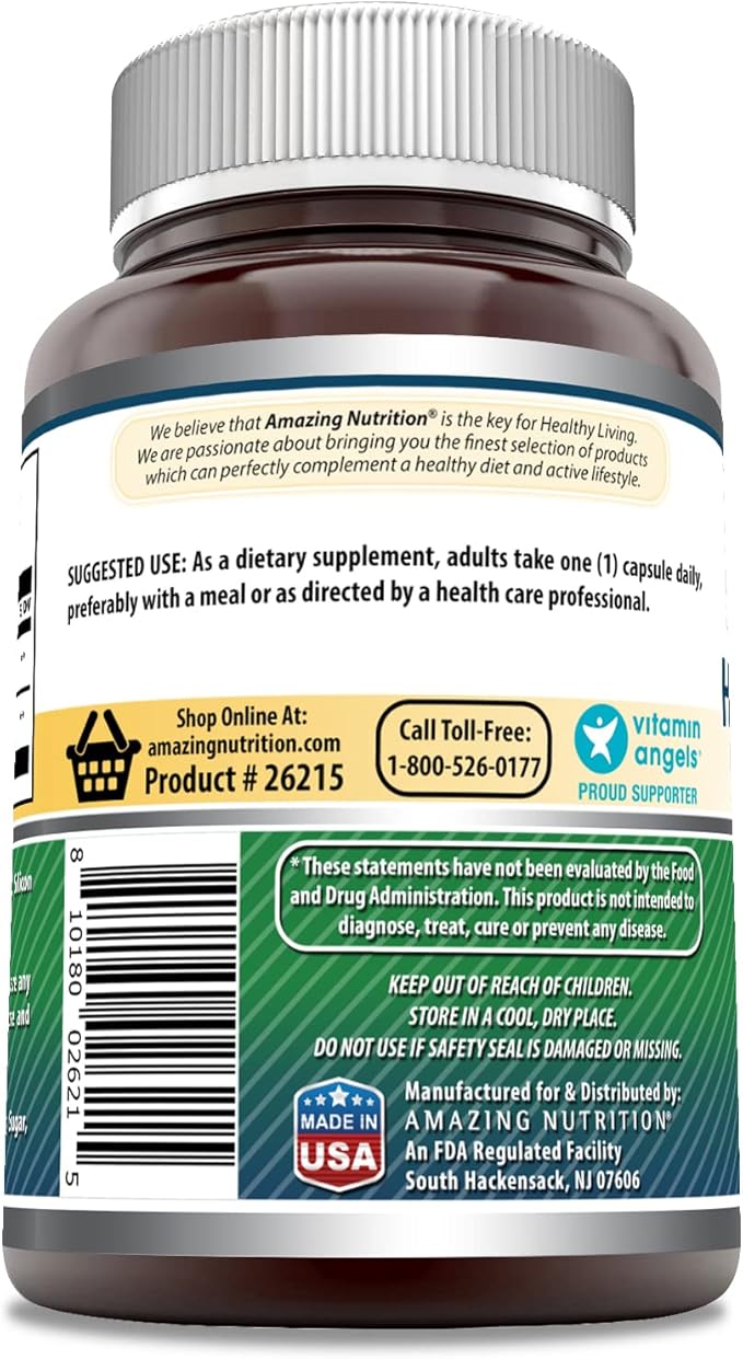 Amazing Formulas Hyaluronic Acid & MSM Supplement | 500 Mg | 120 Capsules | Non-GMO | Gluten-Free | Made in USA