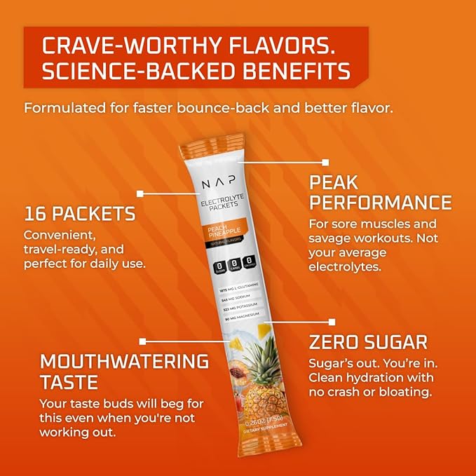 New Age Performance Hydration Packets, Electrolytes Powder Liquid Enhancer for Dehydration Relief, L-Glutamine Amino Acids for Muscle Workout Recovery, Sugar Free, 0 Calorie, 16 Pack (Peach Pineapple)