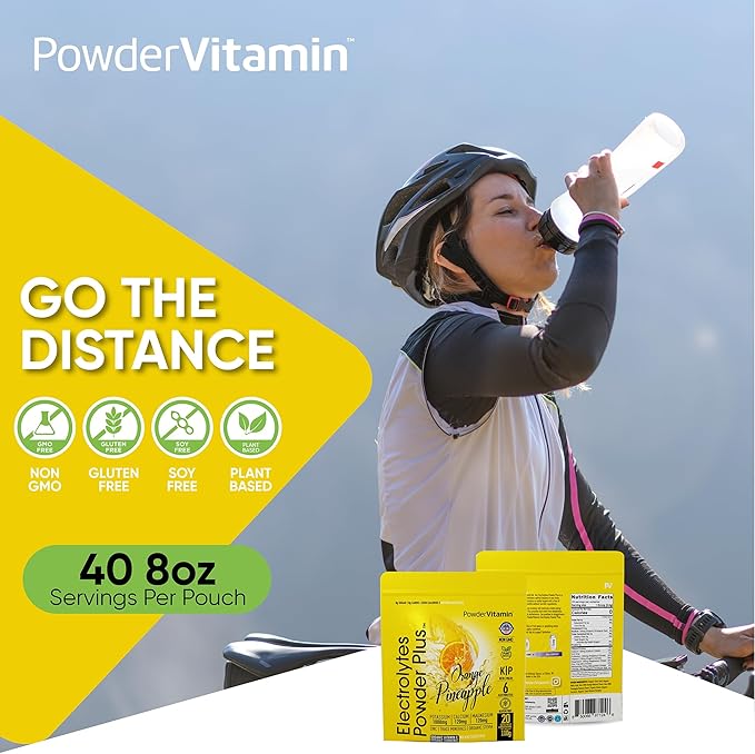 Electrolytes Powder Plus (20 Servings) Orange Pineapple Electrolyte Powder Zero Calorie Keto,0 Sugar, No Maltodextrin,1000mg Potassium,120mg Calcium,120mg Magnesium, Pink Himalayan Salt