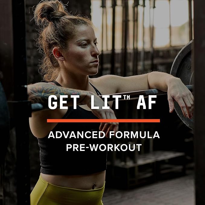 BEYOND RAW LIT Advanced Pre-Workout Formula, Lemon Ice, for Energy, Focus, Endurance, Pumps, with 300mg Rapid and Targeted Release Caffeine, Creatine, Betaine, Beta Alanine, Taurine, 20 Servings