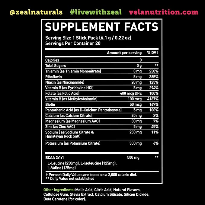 Enhanced Electrolyte Powder Stick Packs (Passionfruit Orange Guava | 20 Packets) w/ 0 Sugar +BCAAs +B-Vitamins Electrolyte Supplement w Potassium Zinc & Magnesium for Hydration - Keto Electrolytes