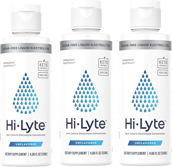 Hi-Lyte Sugar Free Electrolytes for Rapid Hydration, Fasting and Immune Support (3 Bottles, 144 Servings) | NO Calories | 20%+ More Potassium, Magnesium & Zinc
