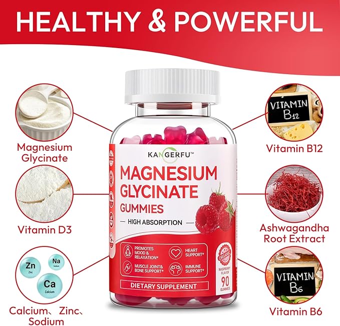 Magnesium Glycinate Gummies with MSM & Elderberry Extra Strength, Joint Support Supplement, Flexibility &Joint Health Supplement for Women Men, 60Ct