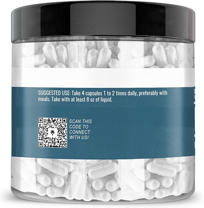 Earthborn Elements L-Leucine 200 Capsules, Pure & Undiluted, No Additives