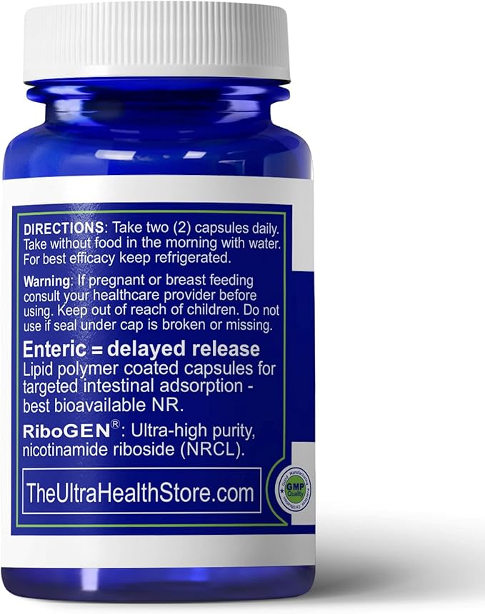 Best Value Nicotinamide Riboside (NR) 300mg, New Enteric Capsules, Liposomal Coated for Highest bioavailability, NAD Supplement, Ultra High Purity. NMN alternative.