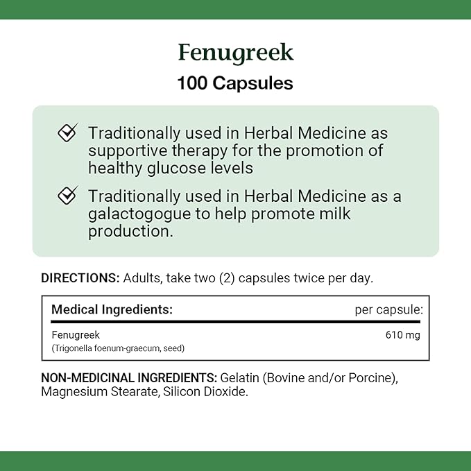 Nature's Bounty Fenugreek, 100 Count with Gelatin, Contains Silica, Vegetable Magnesium Stearate