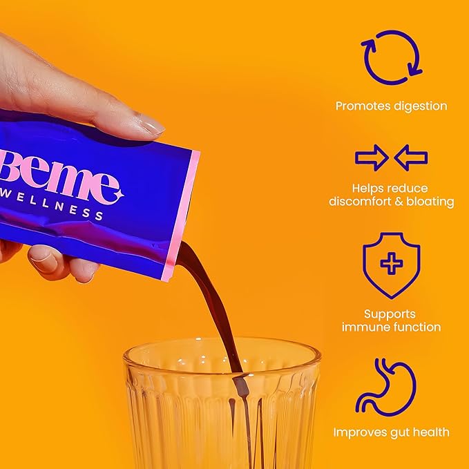 BeMe 3-in-1 Liquid Probiotic for Women & Men, Be Healthy-Drinkable Liquid Probiotics Supplement for Digestive & Gut Health - Prebiotic, Probiotic, & Postbiotic Supplements for Adults (30 Sachets)