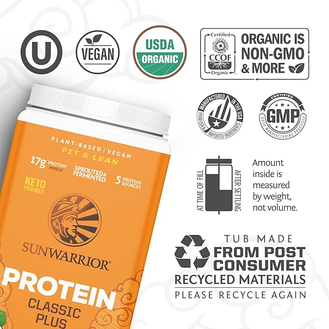 Clean Vegan Protein Powder Chocolate | Organic Protein Powder Plant Based Formula with 5 Superfood Blend Sprouted & Fermented | Non-GMO Low Carb Soy Dairy & Gluten Free (Chocolate, 30 Servings)