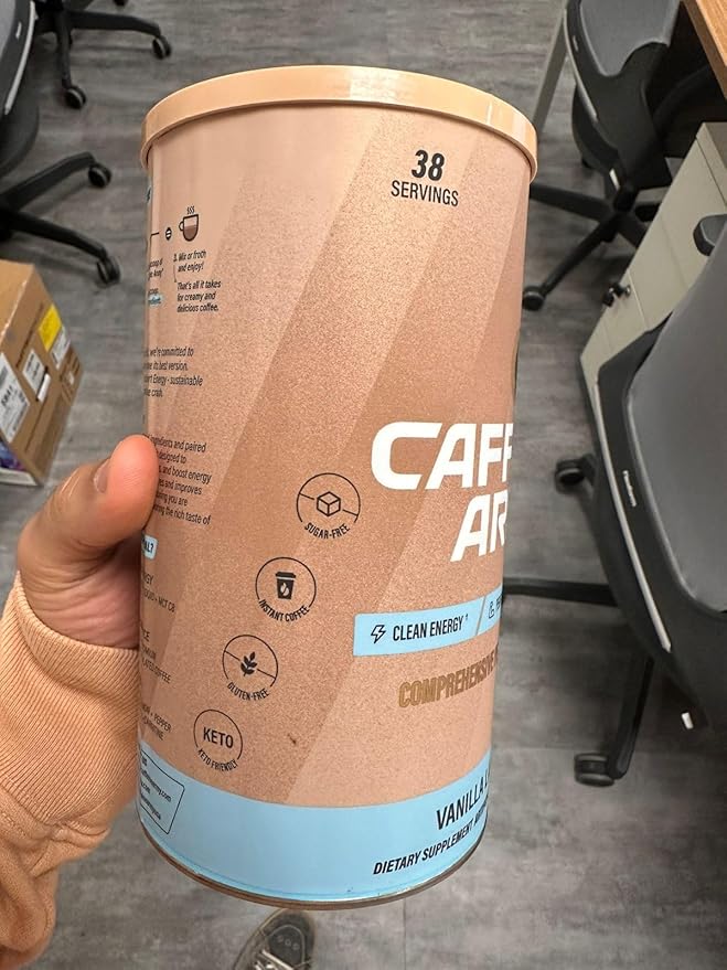 CAFFEINE ARMY Vanilla Latte | Comprehensive Functional Coffee with MCTs, CoQ10, Collagen and Adaptogens: Clean Energy + Supports Daily Attention, No Jitters or Crash (7.8 oz 22 Servings)