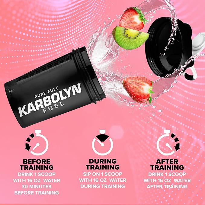 EFX Sports Karbolyn Fuel | Fast-Absorbing Carbohydrate Powder | Carb Load, Sustained Energy, Quick Recovery | Stimulant Free | 18 Servings (Kiwi Strawberry)