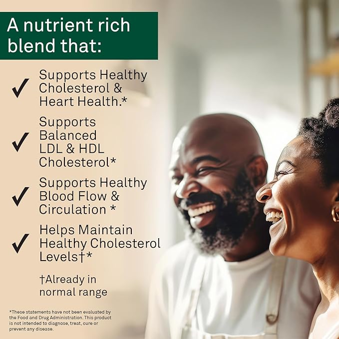 Cholesterol Support Supplement | Supports Healthy Cholesterol Levels Within a Normal Range | Promotes Cardiovascular Health | with Citrus Bergamot, Policosanol & Crominex 3+ | 60 Capsules