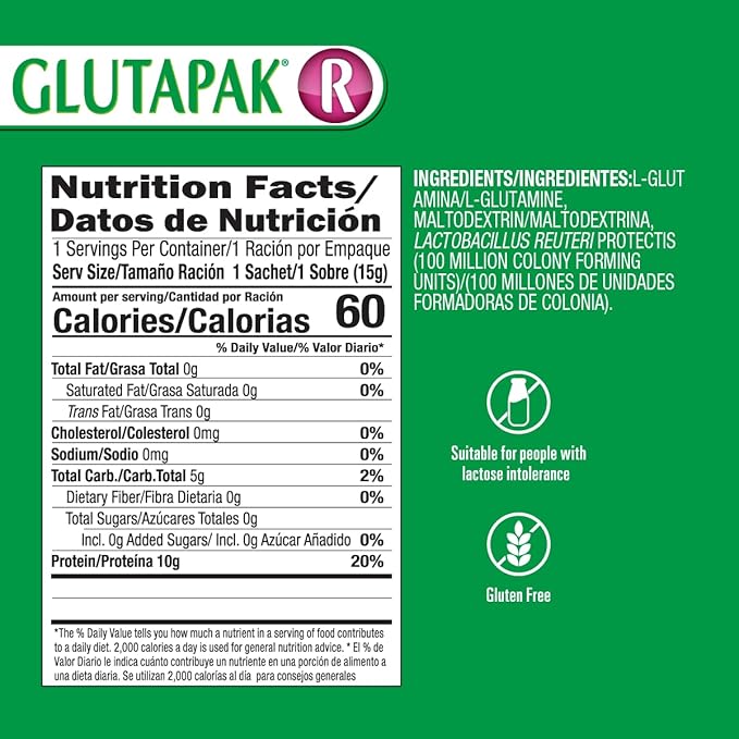 R Probiotics with Glutamine and Lactobacillus Reuteri, 15g per Packet - 50 Packets