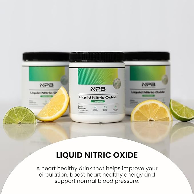 Nature's Pure Blend Liquid Nitric Oxide Supplements for Men – L-Arginine Powder – Nitric Oxide Booster & Circulation Supplement – Blood Flow Support, L Arginine and L Citrulline – 5000 MG