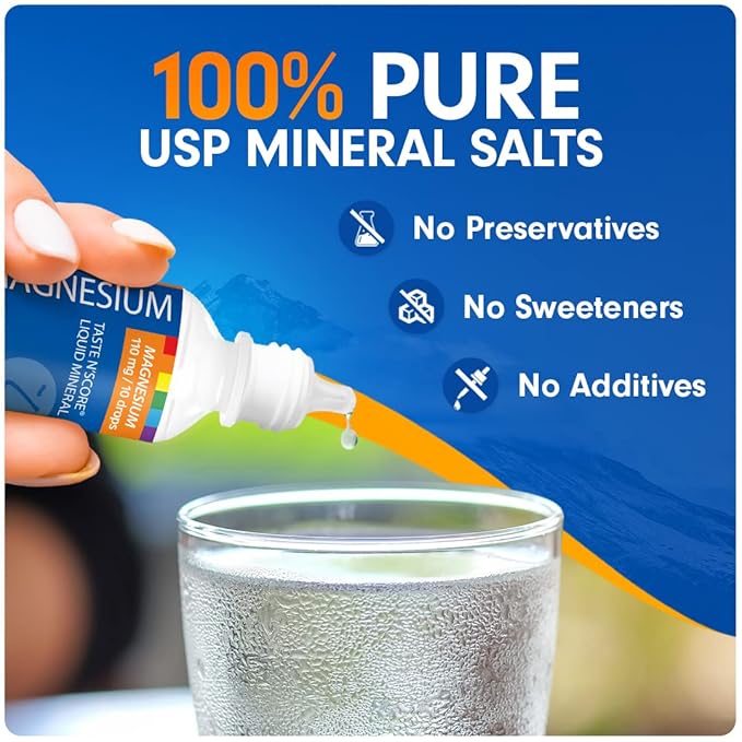 Lyte Balance Taste N' Score Liquid Minerals Kit - 6 Pack, 2 oz Bottles | 100% Pure Dietary Potassium, Zinc, Manganese, Copper, Chromium & Magnesium Drops