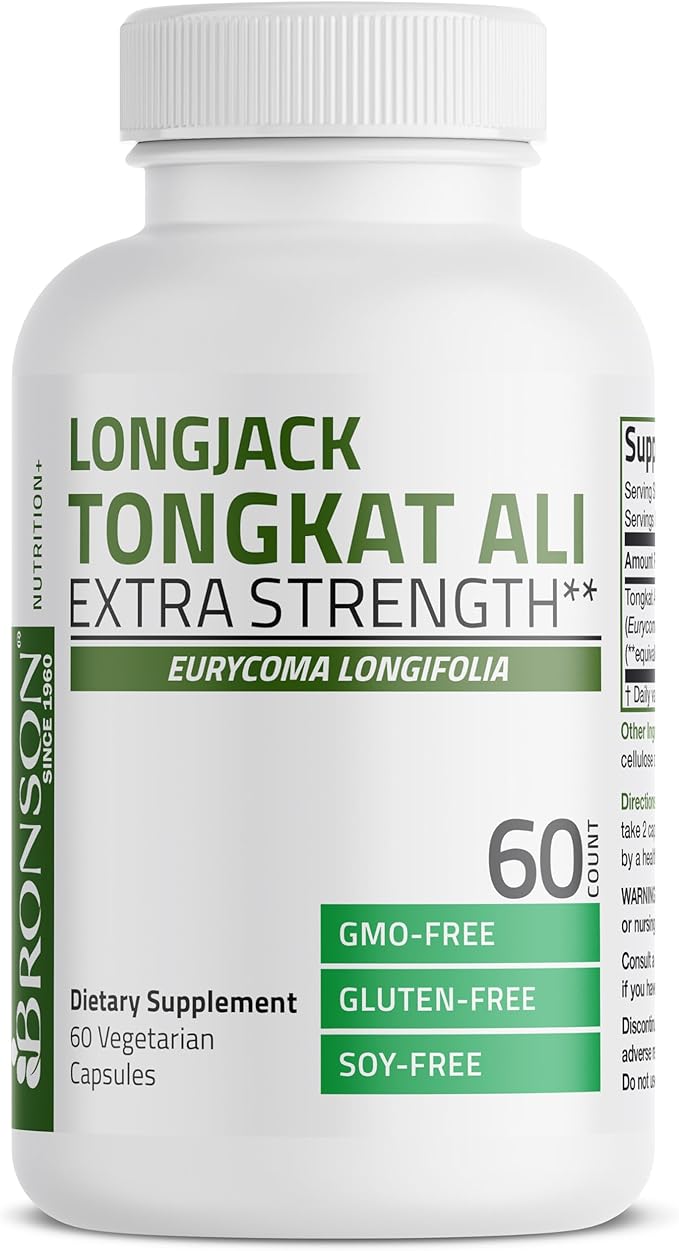 Bronson Longjack Tongkat Ali Extra Strength, 60 Vegetarian Capsules