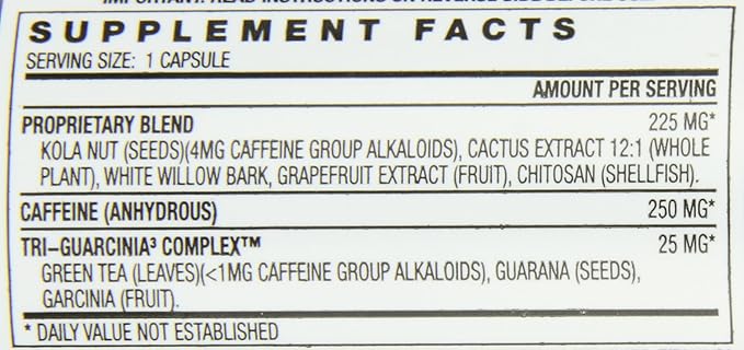 Stacker 3 Metabolizing Fat Burner with Chitosan, Capsules, 100Count Bottle
