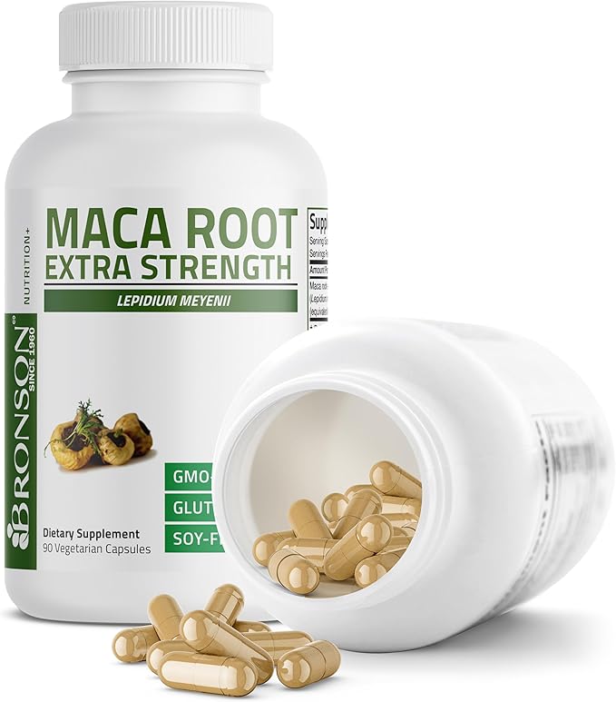 Bronson Maca Root Extra Lepidium Meyenii, Non-GMO, 90 Vegetarian Capsules