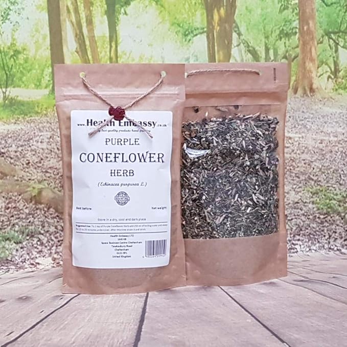 Health Embassy Purple Coneflower Herb | Echinacea Purpurea L | Herbal Tea (50g)