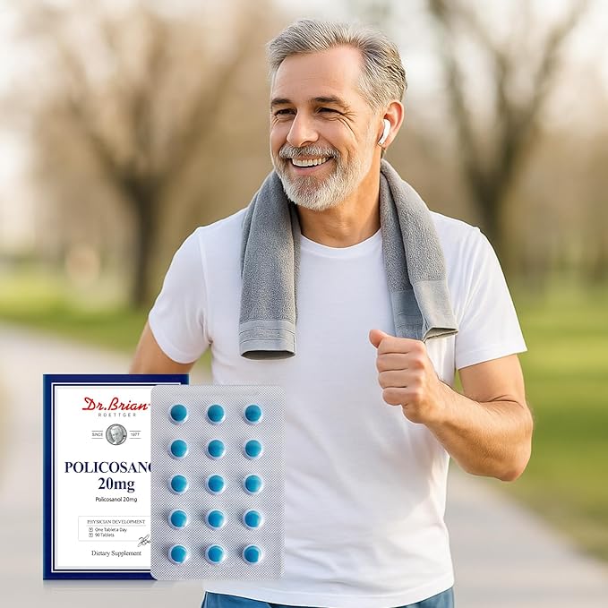 Dr. Brian Policosanol 20mg | 90 Policosanol Tablets for Heart Health Support | Non-GMO, Vegan, Gluten Free, Dairy Free
