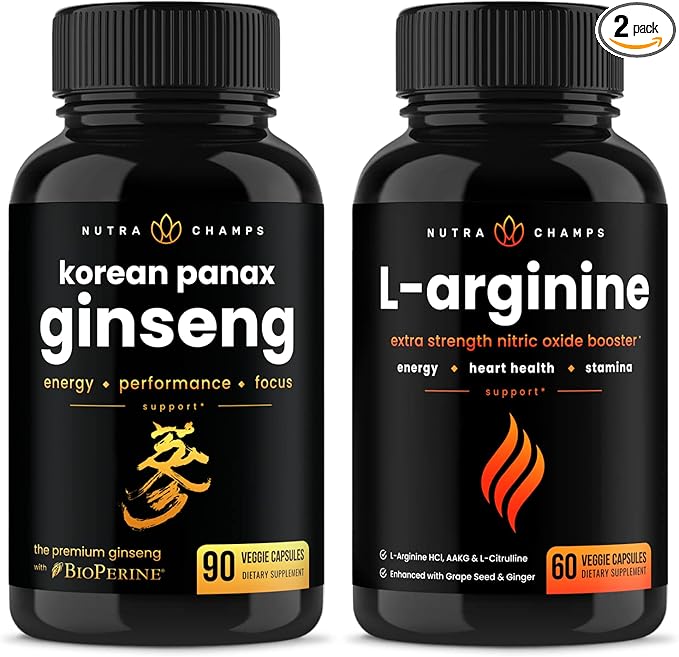 NutraChamps Ginseng Gold Series and L-Arginine Bundle