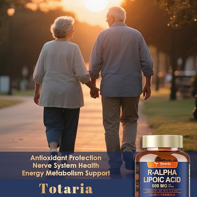 R Alpha Lipoic Acid 600mg - ALA Supplement Capsules for Neuropathy Support Supplement Antioxidant, Nerve Health, Liver Detox, Metabolism and Cell Energy, Anti-Aging, Non-GMO, Gluten Free, Vegan Safe