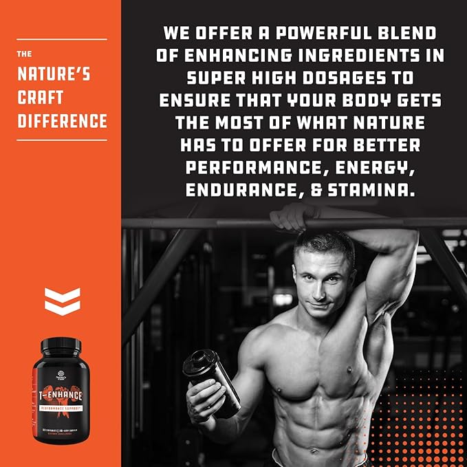 Testosterone Supplement for Men - Testosterone Booster for Men with Horny Goat Weed, Maca Root, Tongkat Ali & Tribulus Terrestris - Energy Support, Performance Enhancer, Muscles Building - 60 Capsules