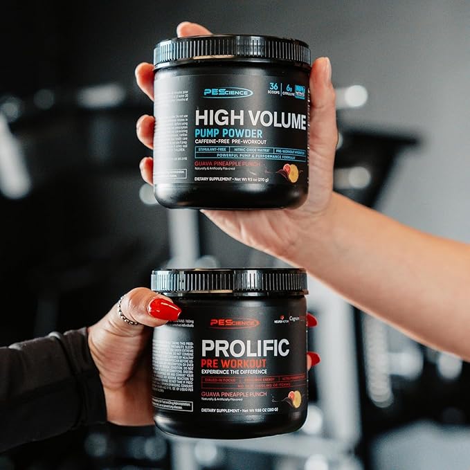 PEScience High Volume Stim-Free Pre Workout, Nitric Oxide Booster with L Citrulline & L Arginine Nitrate, Non-Stim Preworkout for Men and Women, 36 Scoops, Raspberry Lemonade
