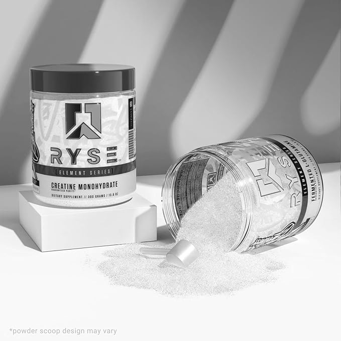 Ryse Creatine Monohydrate Powder - Unflavored - Supports Men & Women Lean Muscle Growth, Strength, Power, and Endurance - Helps Reduce Fatigue and Improve Workout Recovery - 60 Servings