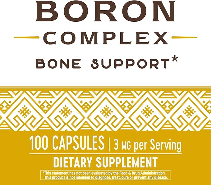 Nature's Way Boron Complex, Supports Bone Health*, 100 Capsules (Pack of 2)